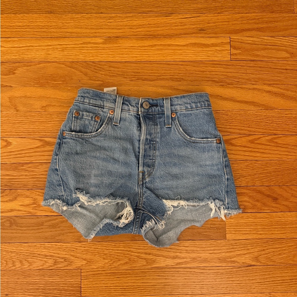 Levi's 501 Blue Denim Shorts Size 23